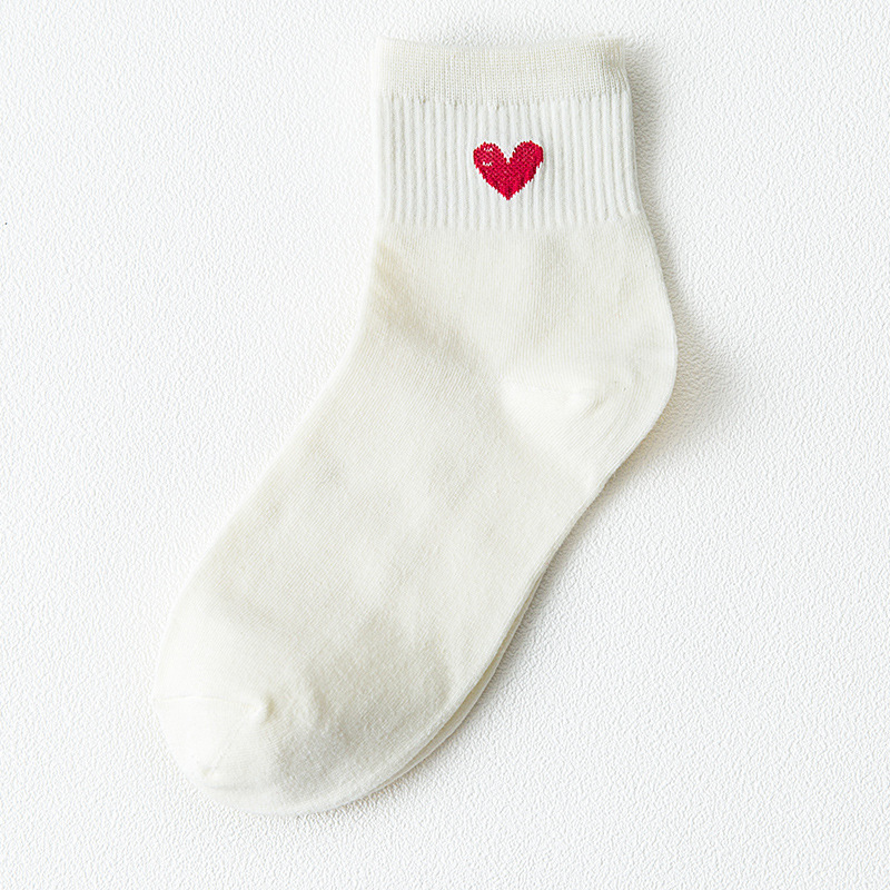 Love In Tube Socks Female Ms. Cotton Socks Casual Socks Pursuit Heart Wholesale
